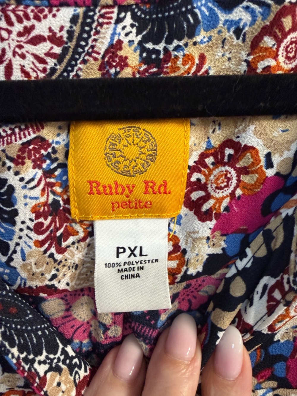 Ruby Rd. Multicolor Patchwork Floral Button-Front Shirt - Picture 2 of 8